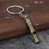 Whistle Keychain Metal High Decibel Stereoscopic Portable Single Tube Pendant Key Ring Small Gift