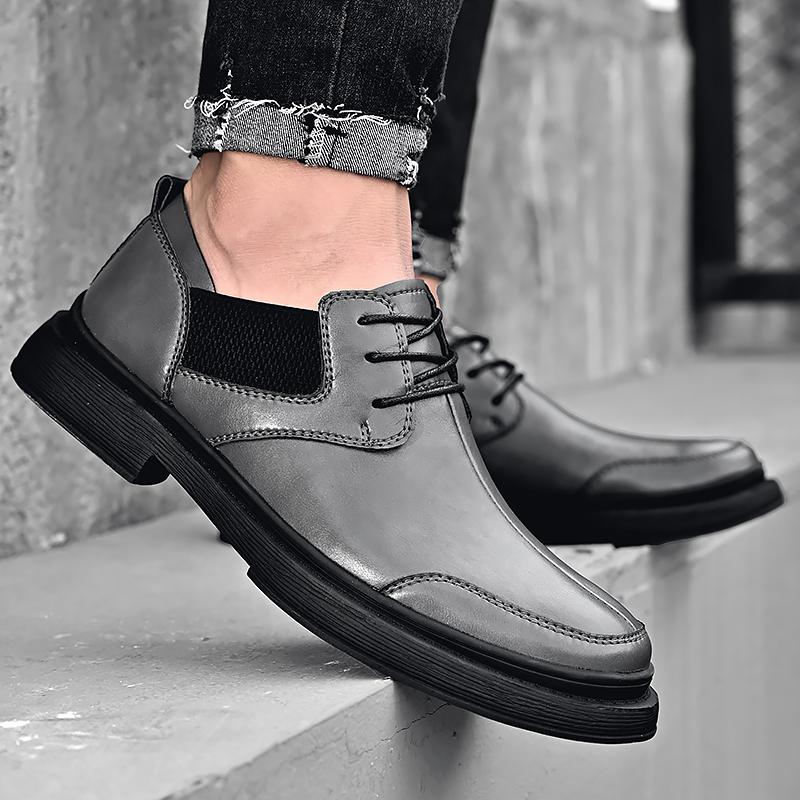 Marke Herren Freizeitschuhe aus Leder Klassischer Trend Bequeme Oxford Schuhe Britische Mode Herren Kleider Business Schuhe 2024 Neu Handgefertigt
