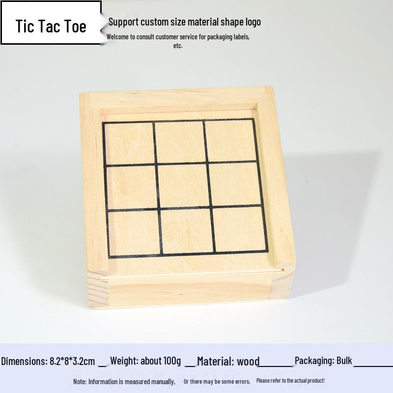 

Adjustable Wooden Tic-Tac-Toe Board Game: Nine-Square Grid for Children s Educational Entertainment