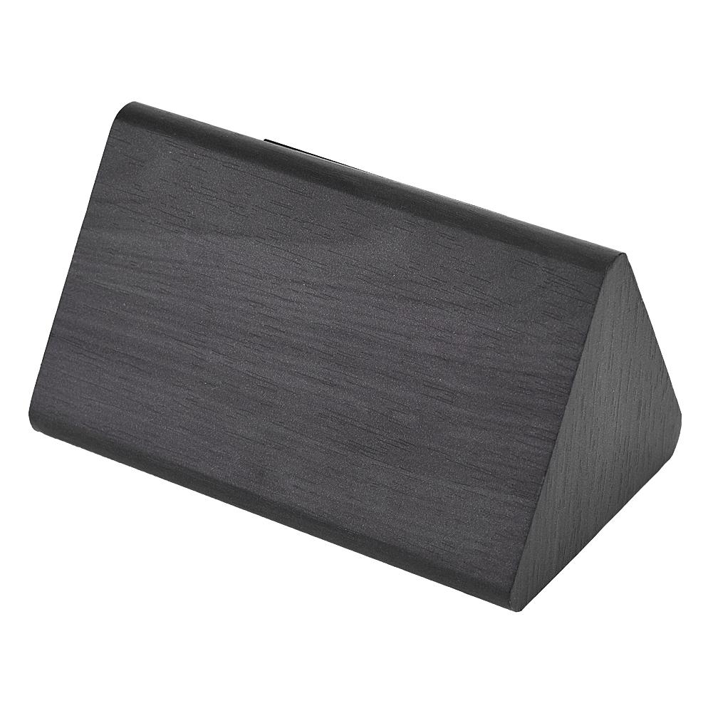 Wooden Electronic Digital Alarm Clock LED Display Temperature Time Voice Control Black Wood