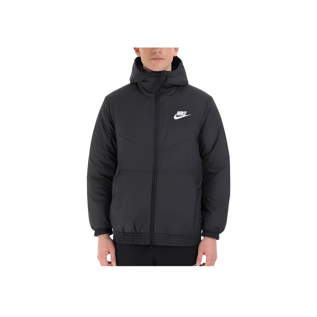 Nike Sportswear Synthetic Fill Fleece-Lined Hooded Jacket Men Outerwear Black 928862-010