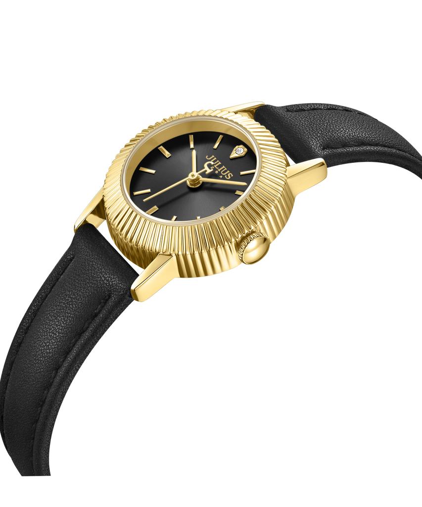 Jyullieoseu Ja-1568 Fluted Bezel Round Watch
