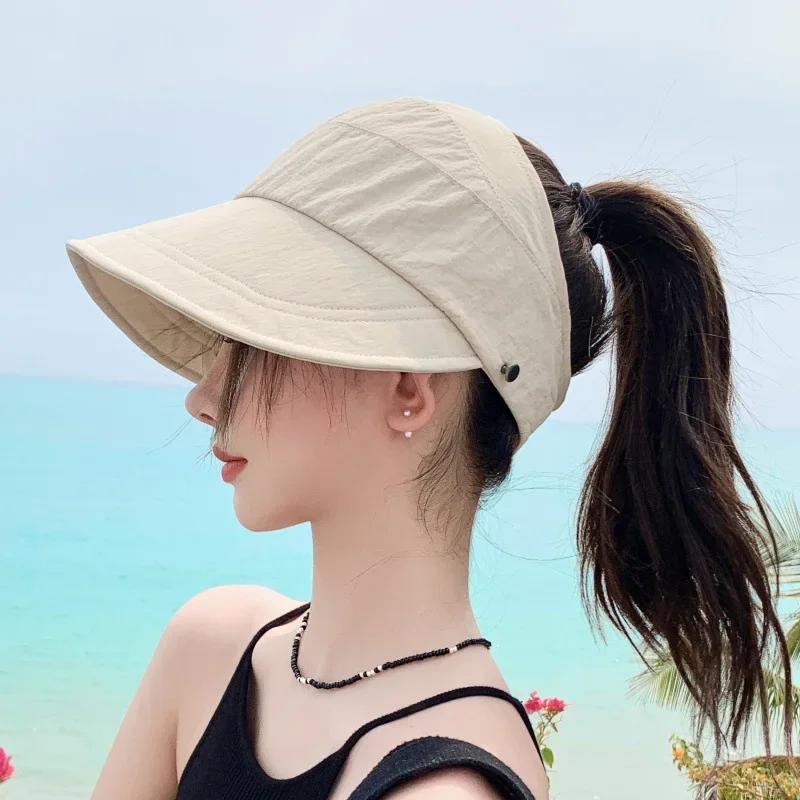 Quick Dry Sun Hat Summer Hats for Women Beach Hat Sun Cap Can Hang Mask Outdoor Breathable Visor UV Protection Upgrade