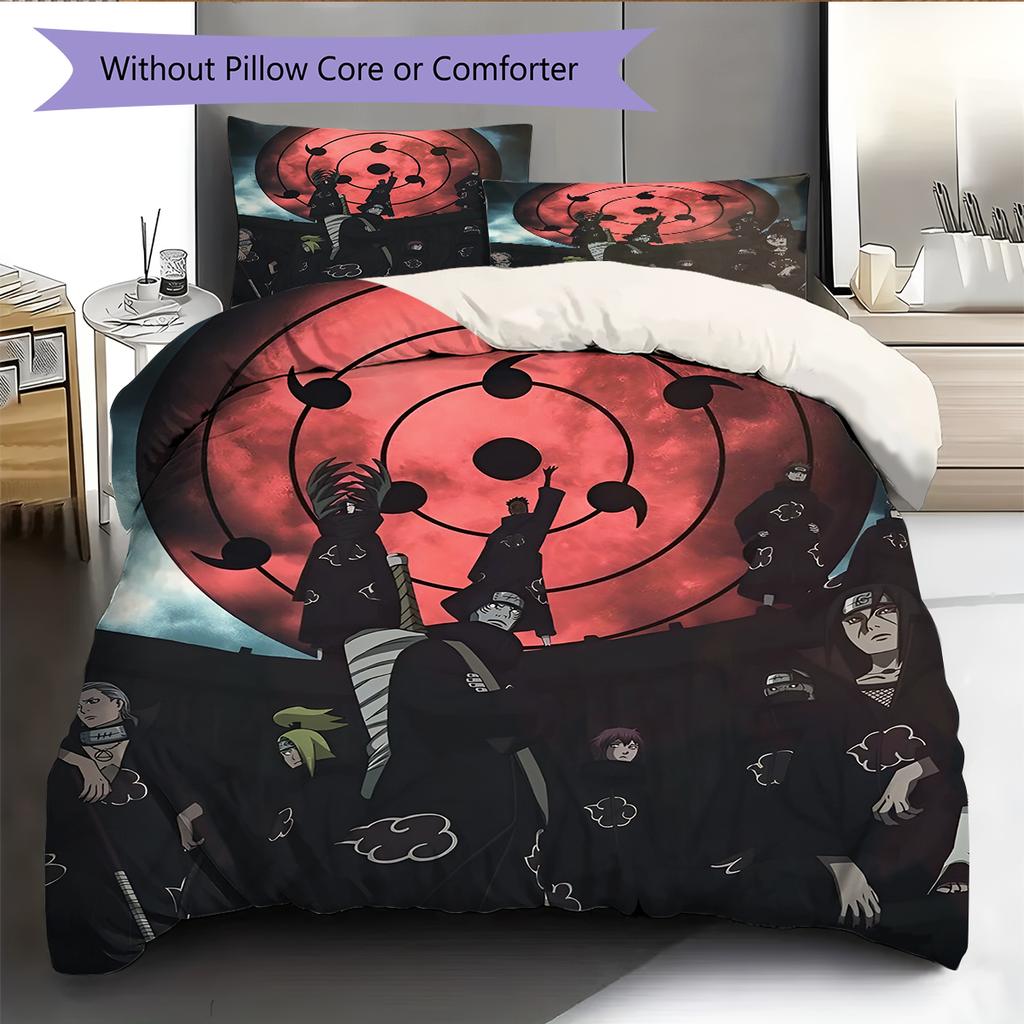 Cartoon-Muster Bettwäsche Steppbett-Set Bettbezug Kissenbezug Heimdekoration Geburtstagsgeschenk (1 Bettbezug + 2 Kissenbezüge, ohne Füllung)