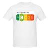 Unisex Creative NutriScore Trendy T Shirt Streetwear Cotton Tshirt Unisex