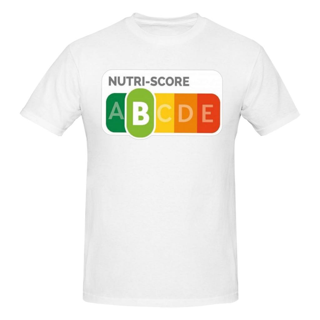 Unisex Creative NutriScore Trendy T Shirt Streetwear Cotton Tshirt Unisex