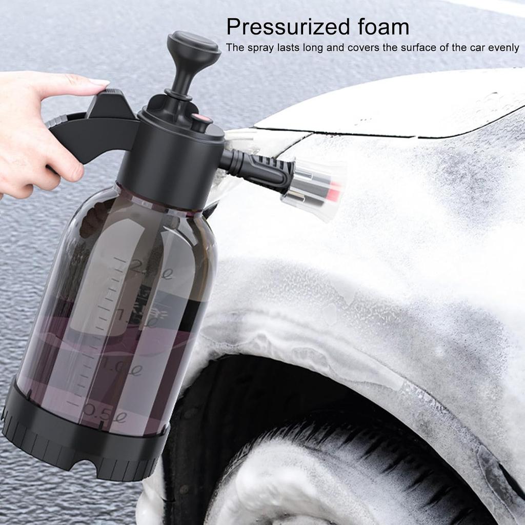Car Wash Foam Blaster, Hand Pressure Foam Sprayer for Car, Motorcycle, Windows, Wash Garden Flower, 2000 ml Capacity