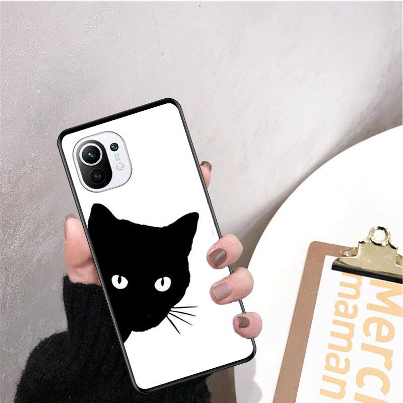 Black Cat Phone Case for Xiaomi 12 Mi 10T 11T 11 Pro 10 10T 11 Lite 10pro 11Ultra Poco X3 Pro Poco F3 M3