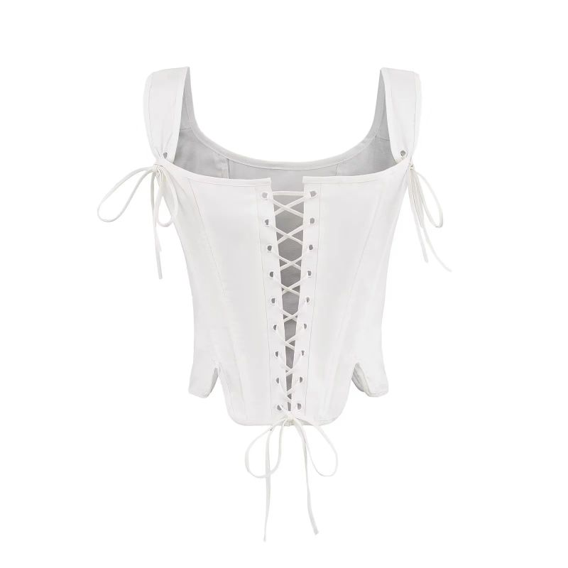 

Изысканное платье феи в том же стиле, что и «Первая любовь», милое платье с рукавами-буфами + комплект из двух предметов: топ на бретелях с тяжелой отделкой White sling L