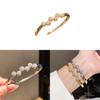 Minimalist Zircon Round Cuff Bracelet For Women Copper Jewelry Gift