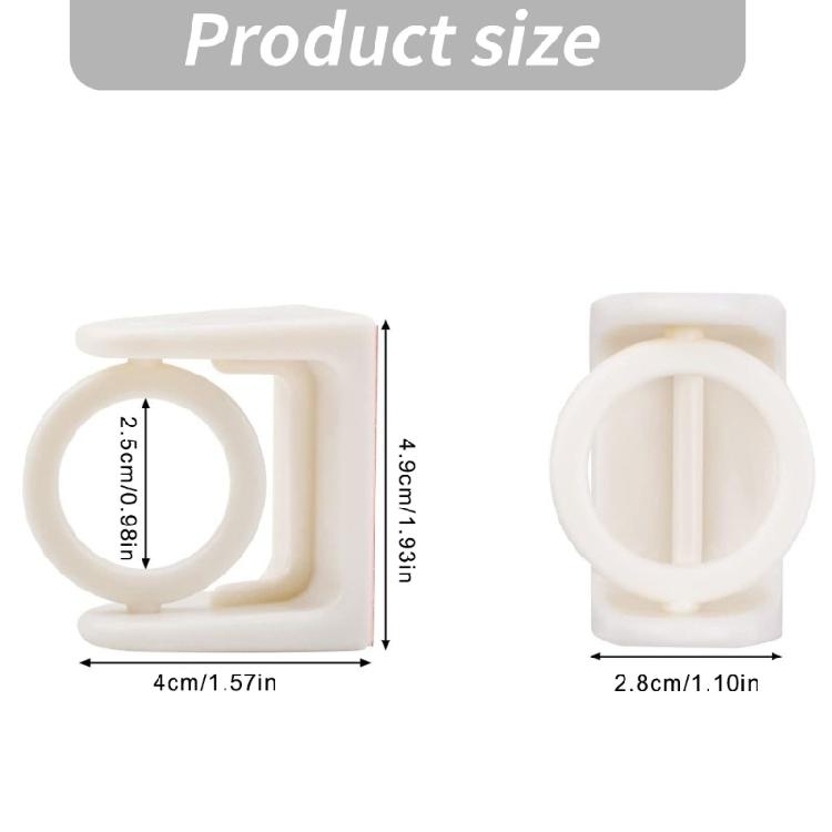 8Pcs Practical Plastic Rotating Curtain Rings Bathroom Curtain Circlets For Easy Installation And Stylish Decors