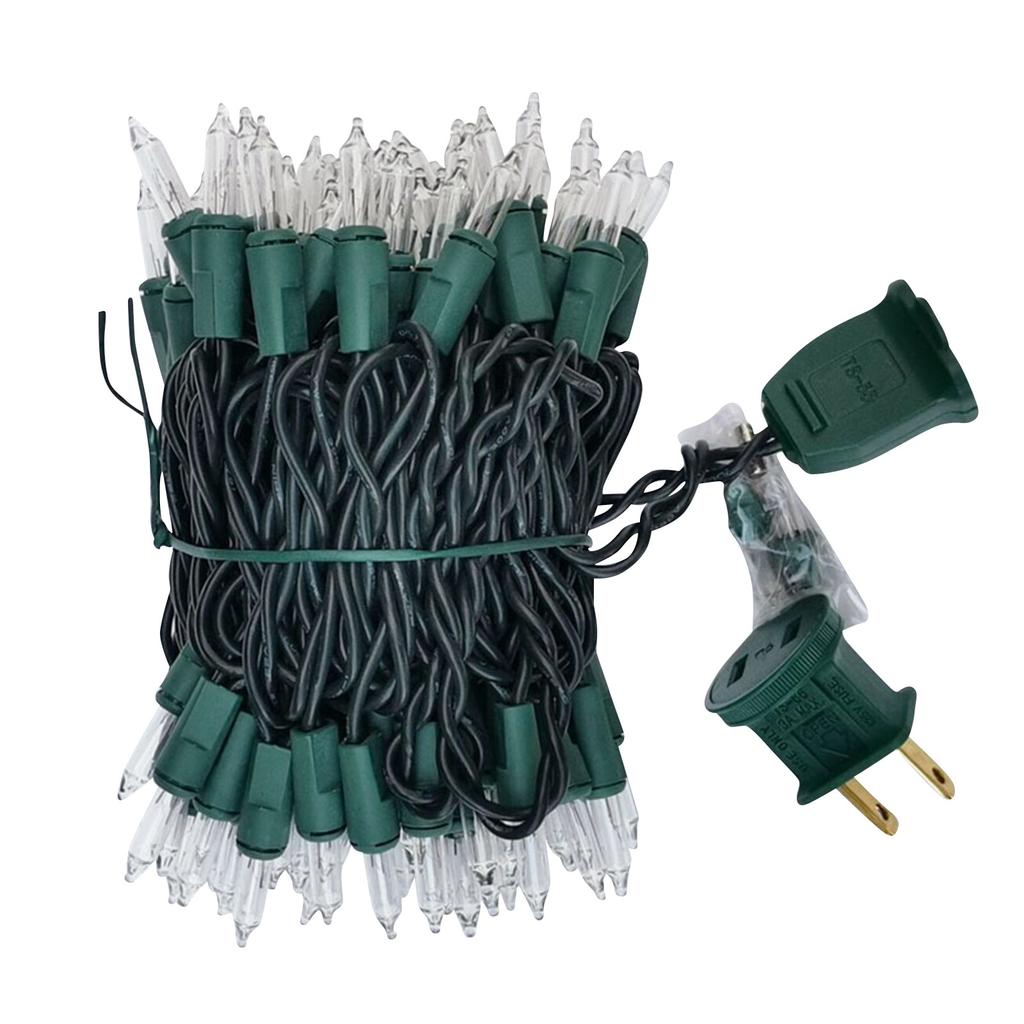 100LEDS  Warm White String Light With Green Wire Christmas Decoration