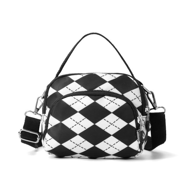 Small Bag, Women's Nylon Shoulder Crossbody Bag, Casual Printed Small Square Bag