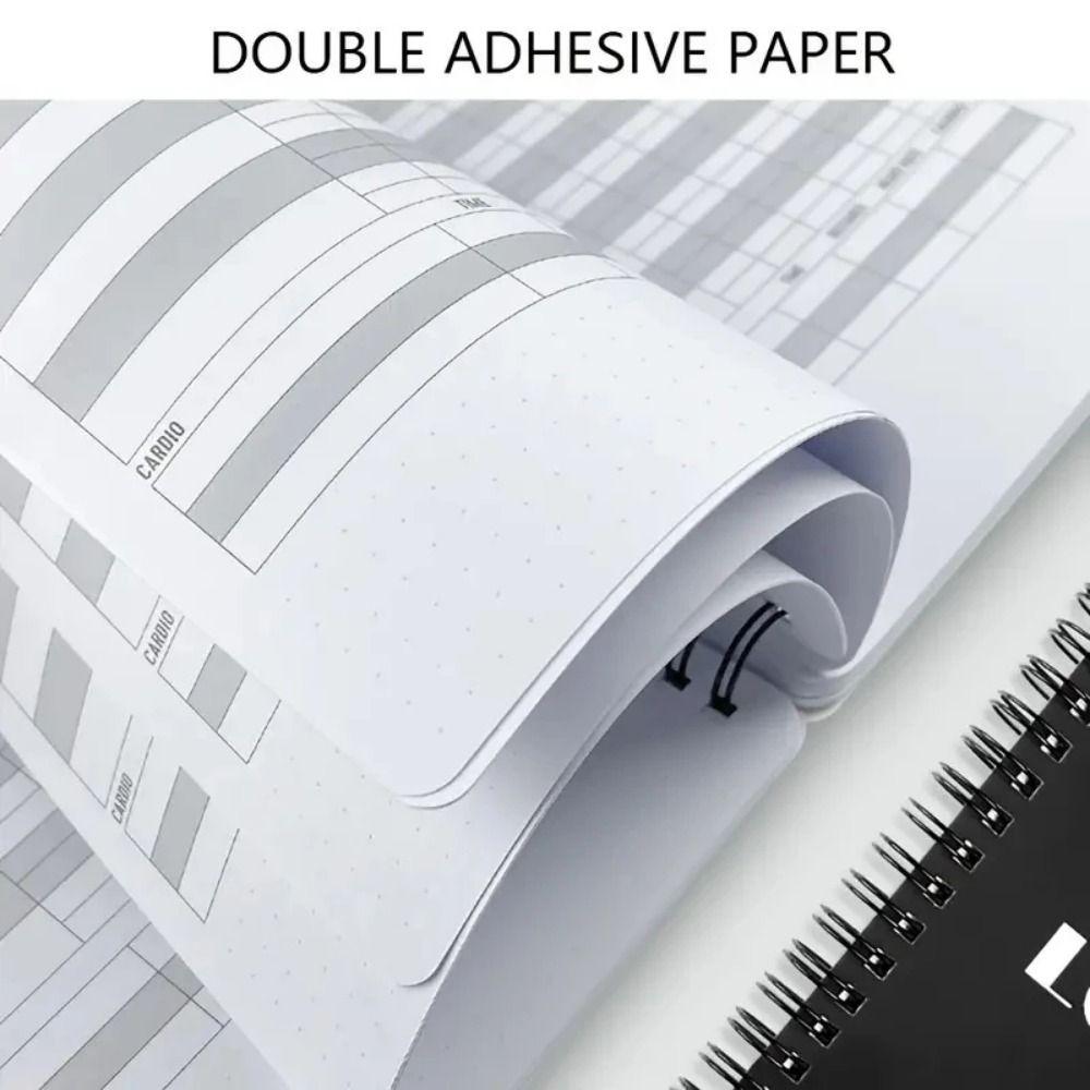 Paper A5 Planner Log Notebook English Interior Fitness Plan Book Fitness Logbook  Office Supplies