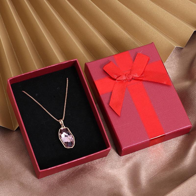 Fashion Bowknot Jewelry Box Multi Colors Ring Earrings Pendant Necklace Gift Jewelry Storage Display Paper Jewelry Packaging Box