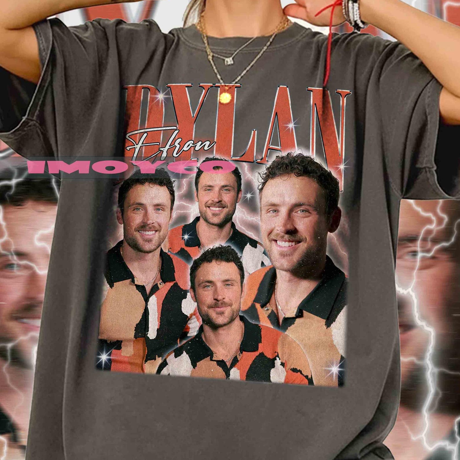 Dylan Efron Retro Graphic T-Shirt, 90s Fan Tee M