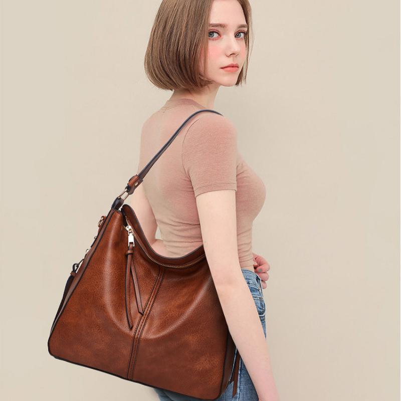 European and American Retro European and American Fashion Large-capacity Retro Single Shoulder Oblique Span Tote Bags Women's Bags