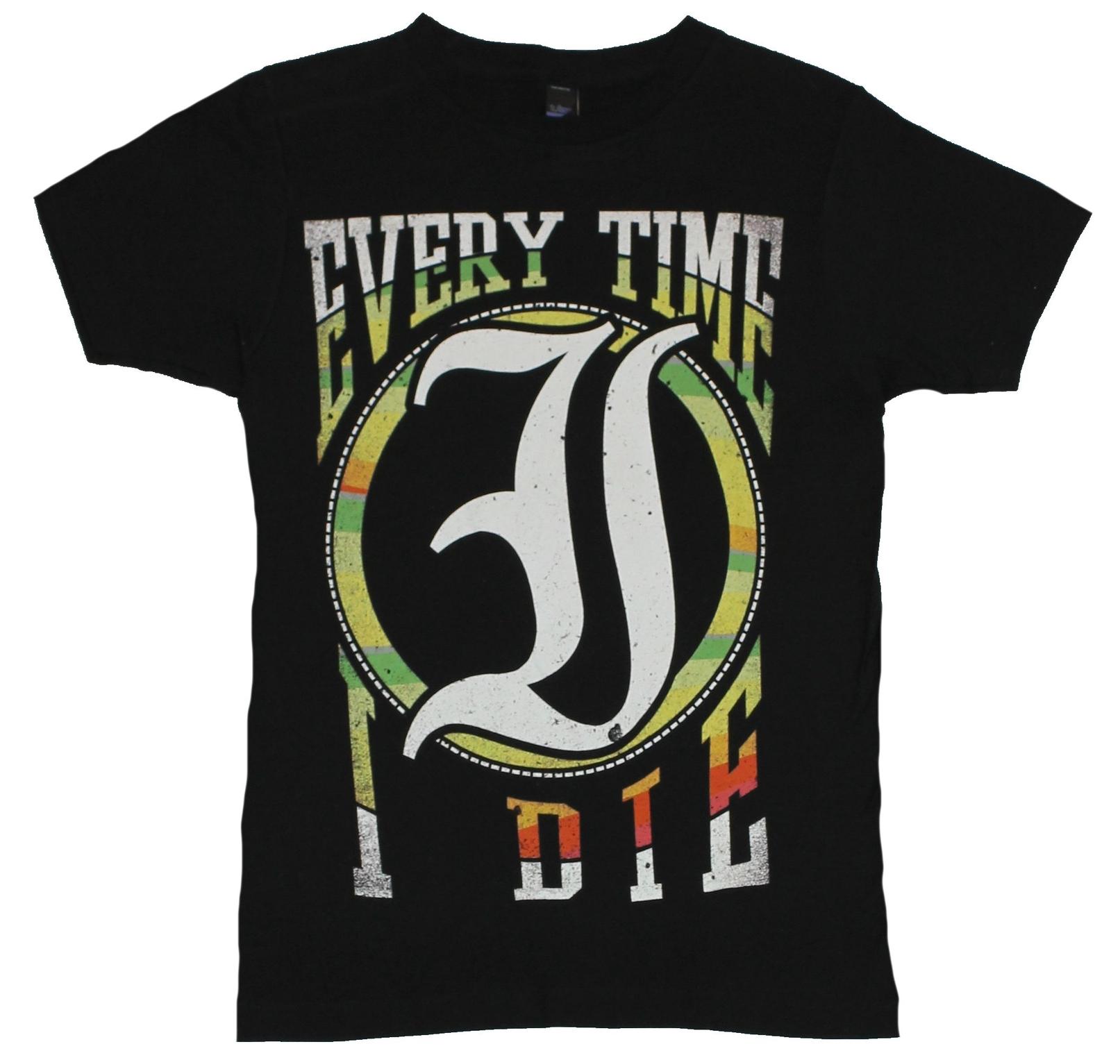 Every time I Die Adult New T-Shirt - Giant Circled Distressed and Colored Logo S разноцветный