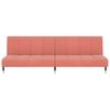 2 Seater Sofa Bed in Pink Velvet