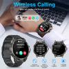 Steel 1.85" Bluetooth Call Smart Watch Men Sports Fitness Tracker Watches Outdoor LED Flashlight Compass Smartwatch 760mAh