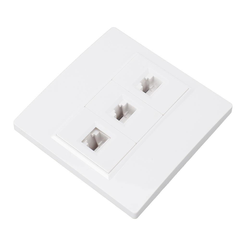 Cat 6 Ethernet Wall Plate 3 Port Female To Female Keystone Wall Plate Internet Wall Plate for CAT5 CAT5E CAT6 CAT6A