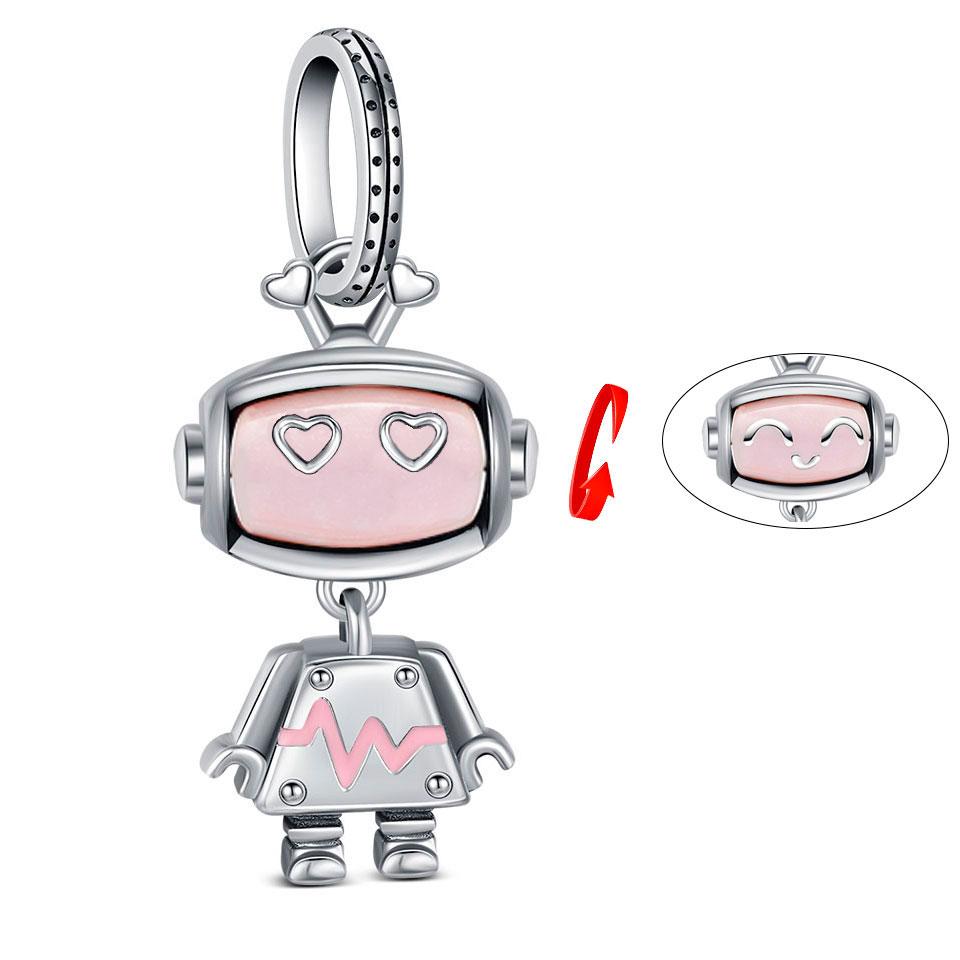 Copper Pendant Pink Air Balloon Clouds Rabbit Charm Fashion Bead Fit Original Bracelet For Women Diy Jewelry Gifts