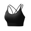 Color Block Criss Cross Back Women Push Up Sports Bra For Yoga Running Fitness