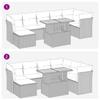 Vidaxl 8-Cz. Garden Furniture Set With Cushions, Grey, Poly Rattan