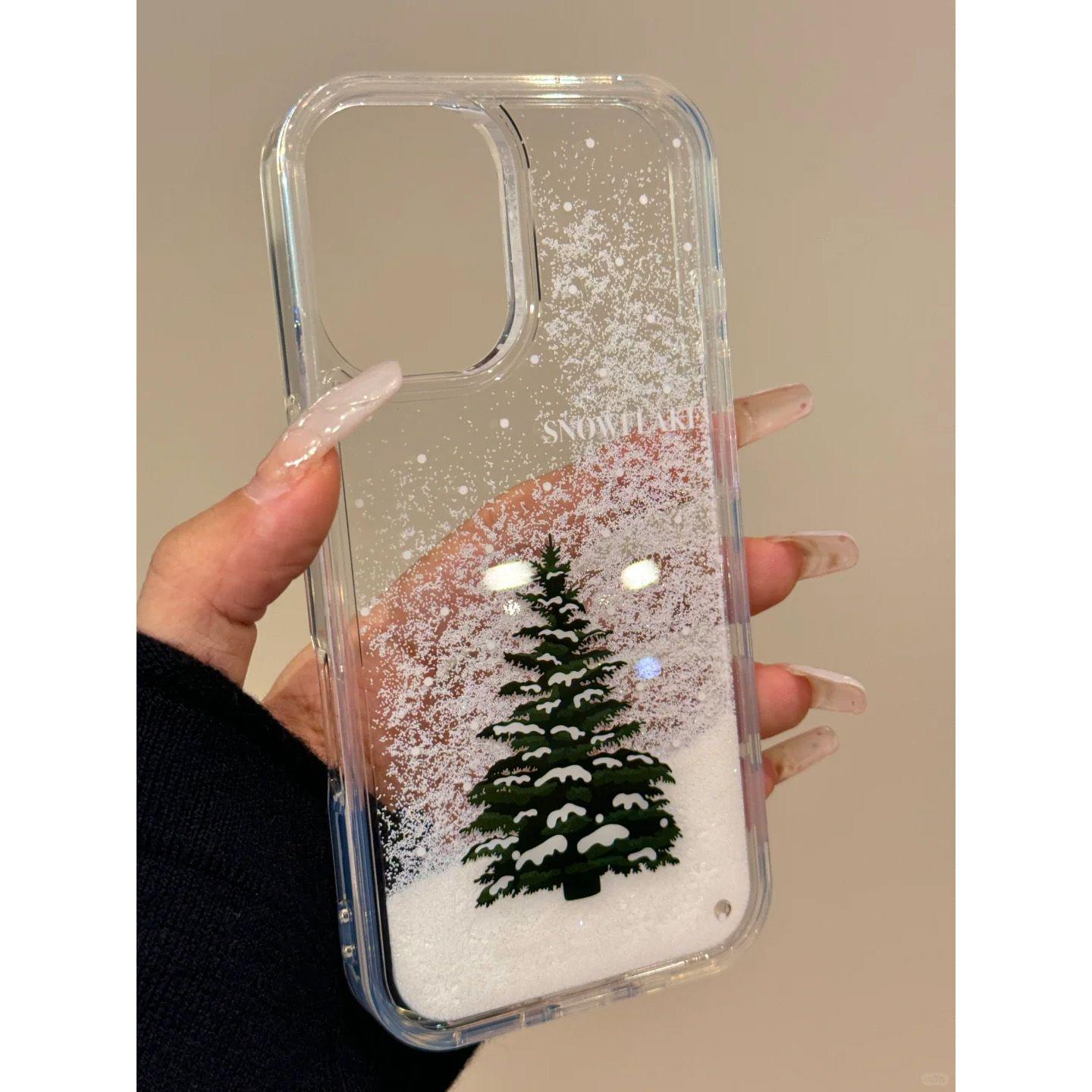 Quicksand Christmas Tree Case for Apple iPhone 12-16 PRO MAX iPhone 16