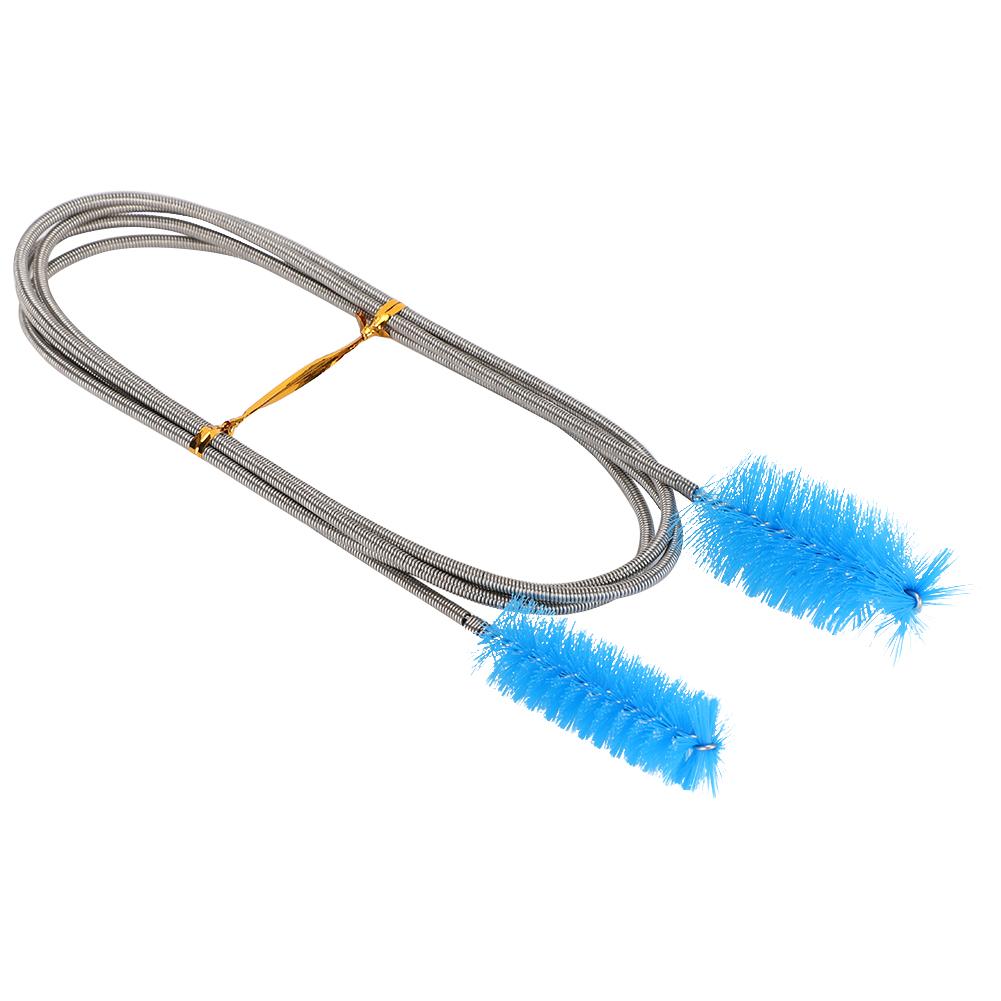 

Flexible Hose Cleaning Brush Stainless Steel Filter Pump Spring Brush Double Ended Brush(Blue ) синій