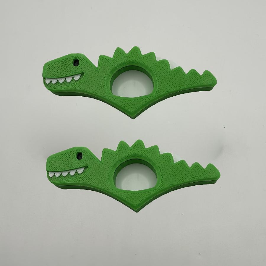 2pcs Dinosaur Thumb Bookmarks - Green Dinosaur Design, Durable PP Material, Portable Page Separator, Ideal for Book Lovers, Teachers, Students