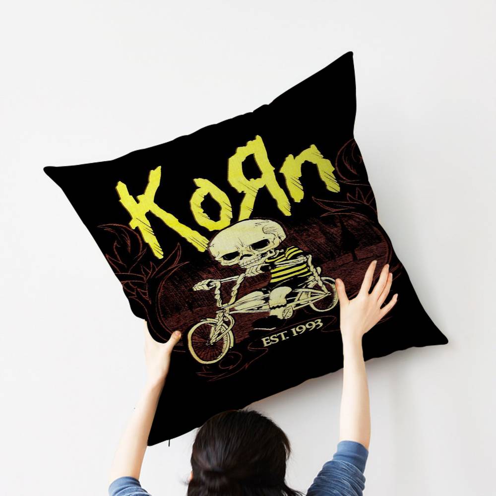 K-korn-Rock Band Cushion Cover Decorative Pillow Sofa Home Decor case pillow cases