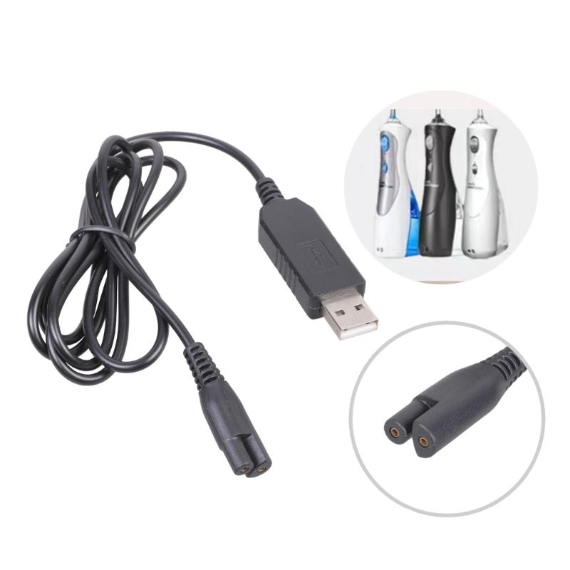 Universal 3V Replacement Charging Cable For Multiple Cordless Orals Irrigators Type C USB Double Port 1.2m