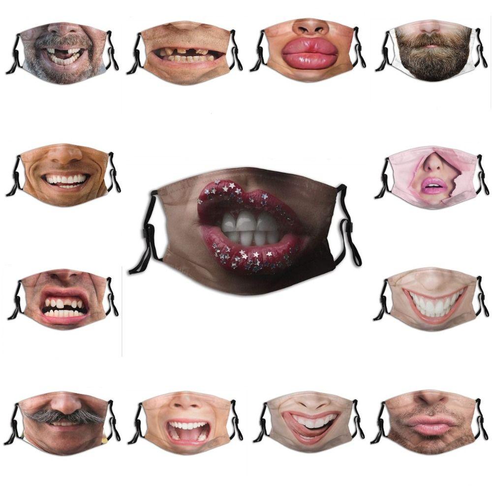 Personality Funny Printed Mask Facial Expression Party Cosplay Mask Winter Outdoor