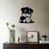 Retro Dog Wall Art Rust Proof Iron Statue Football Pet Lover Gift Home Decor