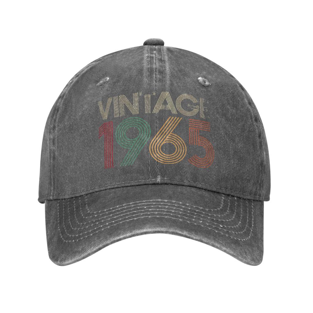 60. Geburtstag Vintage 1965 Sonne Baseballkappe Cool Männer Erwachsene Gewaschene Trucker-Kappe Heißer Verkauf Design Outdoor-Sport Snapback-Kappe Geschenk