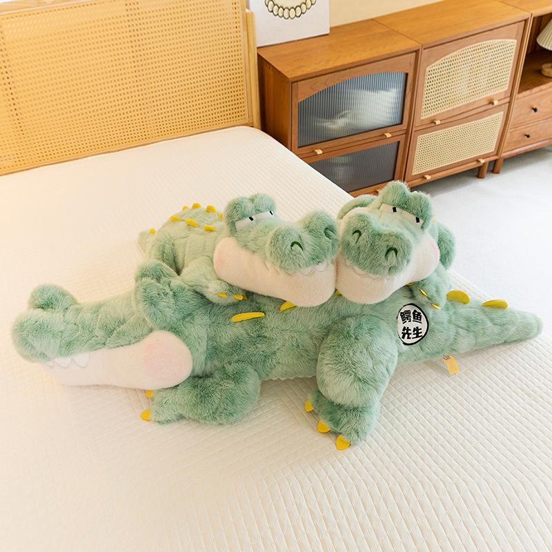 Cartoon Party Style Crocodile Plush Toy Girl Sleeping Long Pillow Sitting Style Home Decoration Birthday Gift