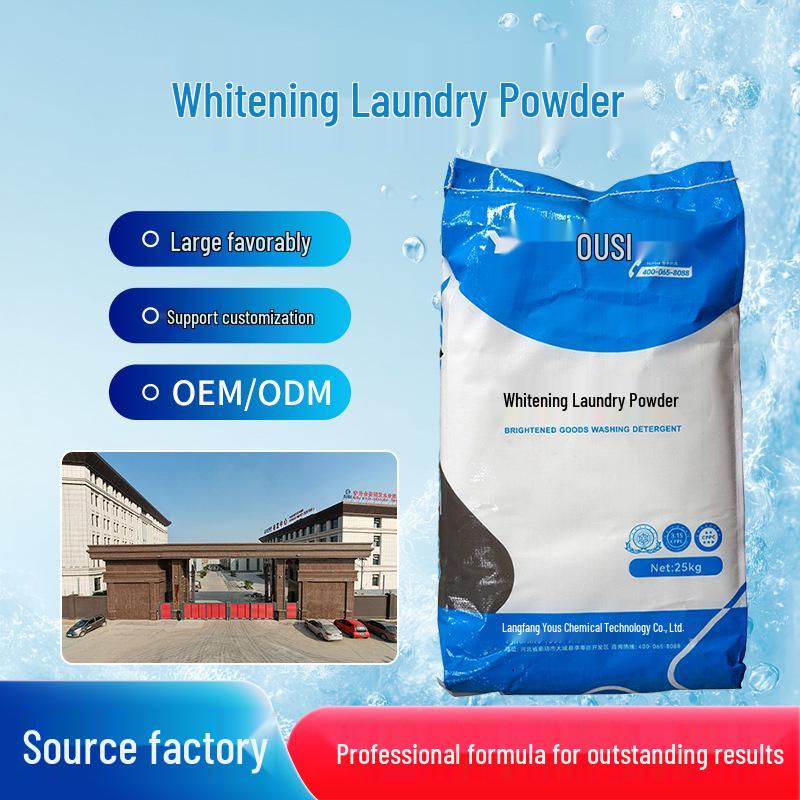 25kg Commercial Super Strong Stain Removal Laundry Detergent: Deep Cleaning, Whitening & Brightening