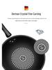Macar's Diamond Non-Stick Flat-Bottom Wok - Fume-Free, Oilless Iron Cookware for Stovetops