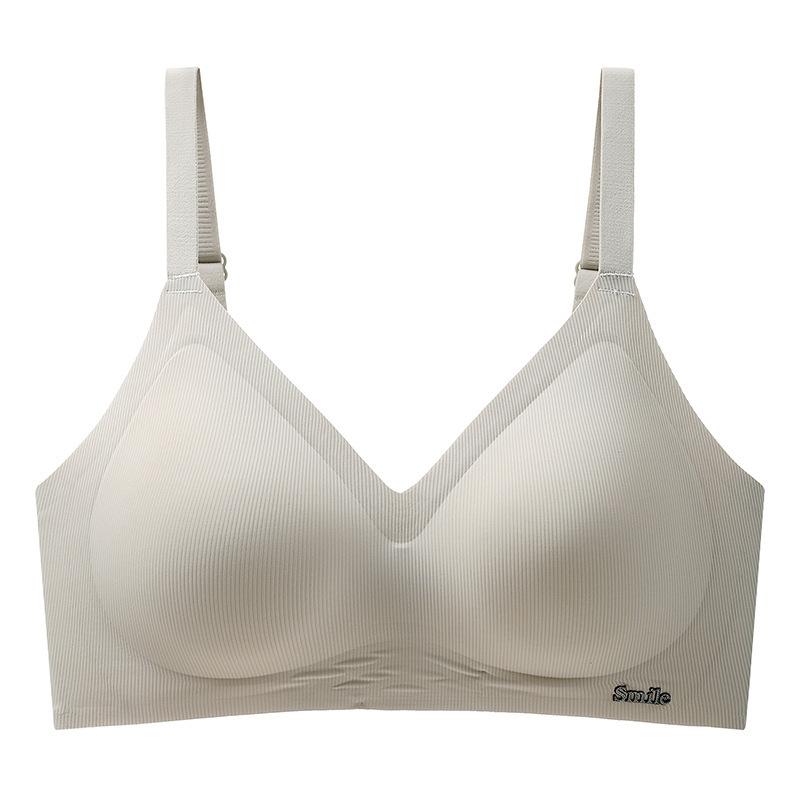 New jelly sweet seamless bra with double breasts and chest pads, comfortable small breasts gather, no steel ring, beautiful back girl