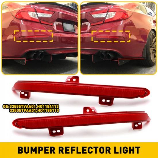 For Rear Bumper Reflector 2018 - Honda Accord Driver and Passenger PAIR Set