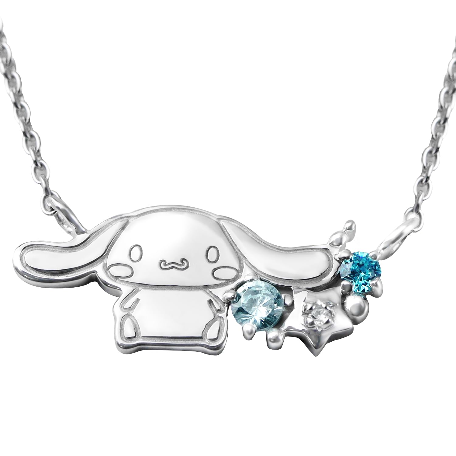 Серебряная Лимитированная Серия Sanrio Cinnamoroll Серебряный Официальный Мерч Персонажа [Shinjuku Kura] Ожерелье, 925, Корица, Женское,