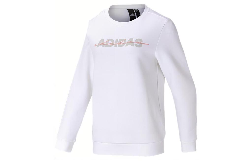 Adidas Sweatshirts Women's White Crew Neck Moderate Regular GR3748