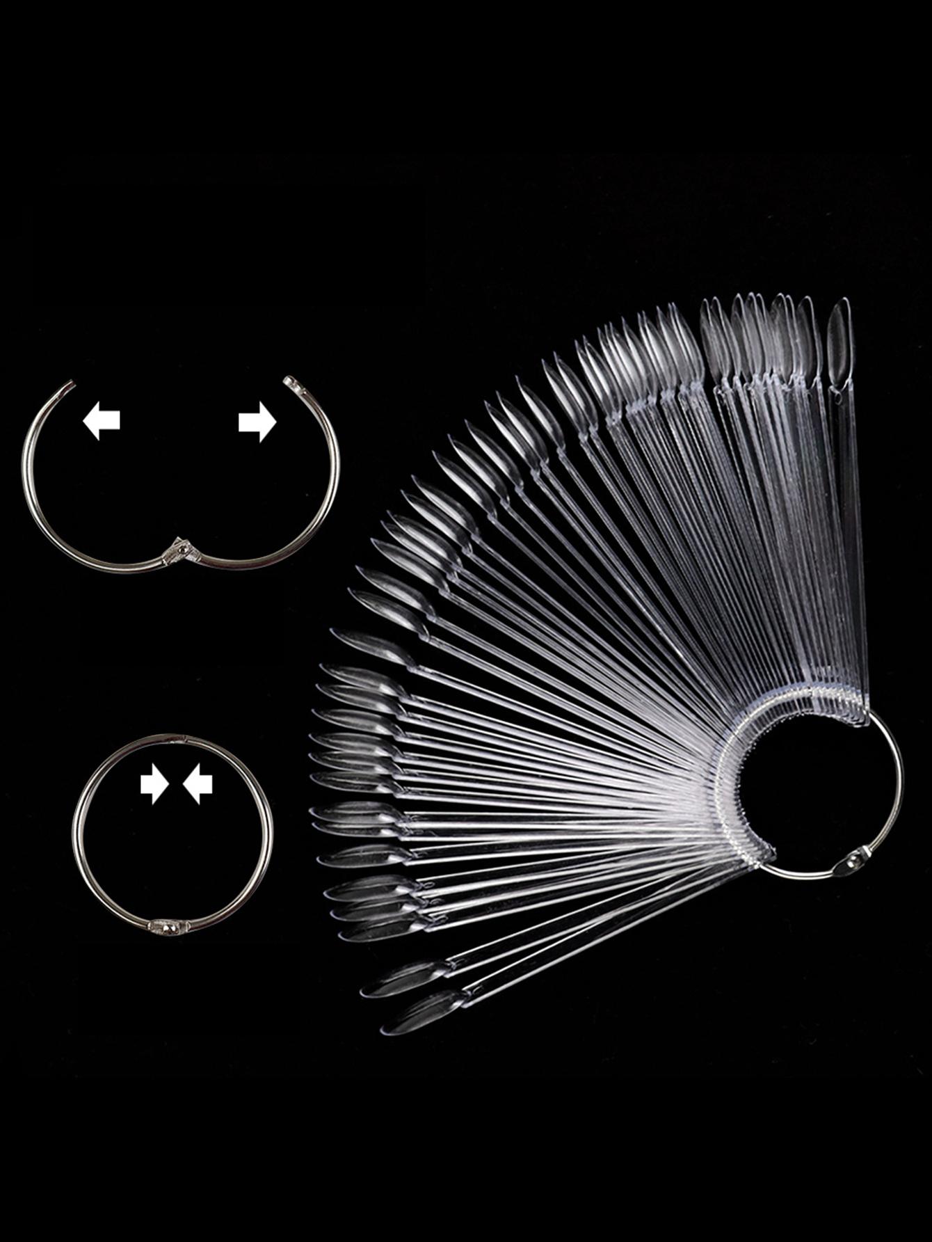 

Perfect Nail Polish Practice Companion: 50-Piece Clear Iron Ring Palette