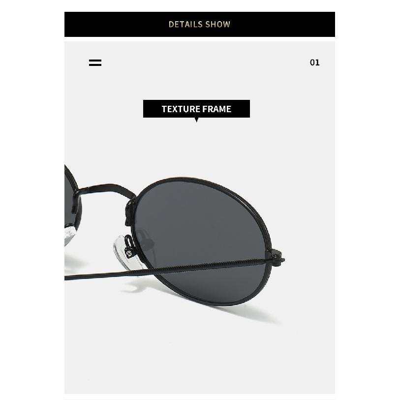 Metal sunglasses, retro oval-shaped, oversized style, punk sunglasses, driving glasses