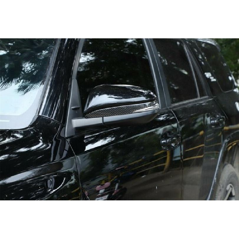 2pcs Carbon Fiber Exterior Side Rearview Mirror Cover Trim For 4Runner 2010-