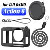 4-in-1 Silikon-Schutzhülle für DJI OSMO Action 6 Kamera Vollabdeckung Stoßfeste Hülle für Action mit Objektivabdeckung Sicherheitsgurte