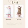 Fun Christmas Plush Backless Maid Dress Bear Nightdress, Sexy Plaid Lace Bow Pajamas Hip Skirt