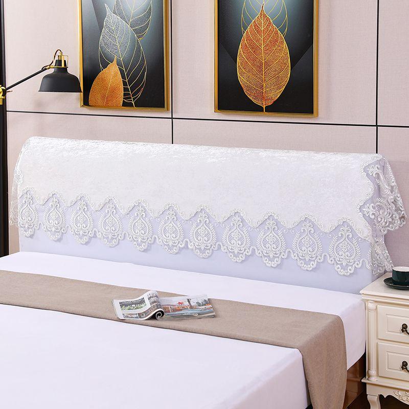 

Новое поступление Минималистичный прикроватный чехол Тканевая спинка Чехол-полотенце Пылезащитный чехол Нейтральное кружево Фантазийная ткань Прикроватное пылезащитное полотенце Velvet-White 70*70cm (bedside table cover cloth)