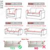Solid Color Elastic Sofa Covers for Living Room Corner L-shape Couch Cover ArmChair Slipcover Chair Protector 1/2/3/4 Seater 1PC